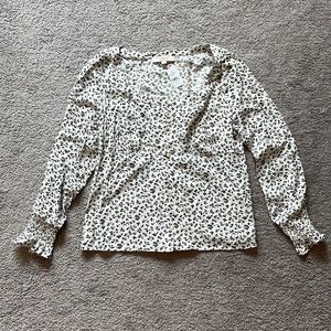 LOFT black and white blouse
